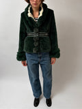 Aspen Faux Fur Jacket - Emerald - S/M