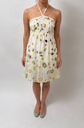 Meadow Halter Dress - Ivory Multi - S/M