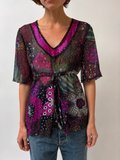 Sandro Ferrone Sequin Top - Fuchsia Multi - S/M