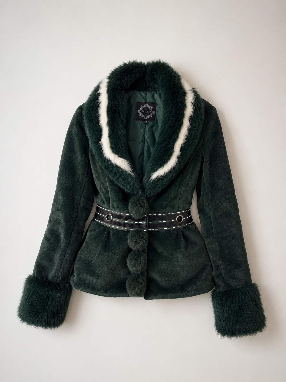 Aspen Faux Fur Jacket - Emerald - S/M