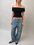 Noir Ruffle Top - Black - S/M