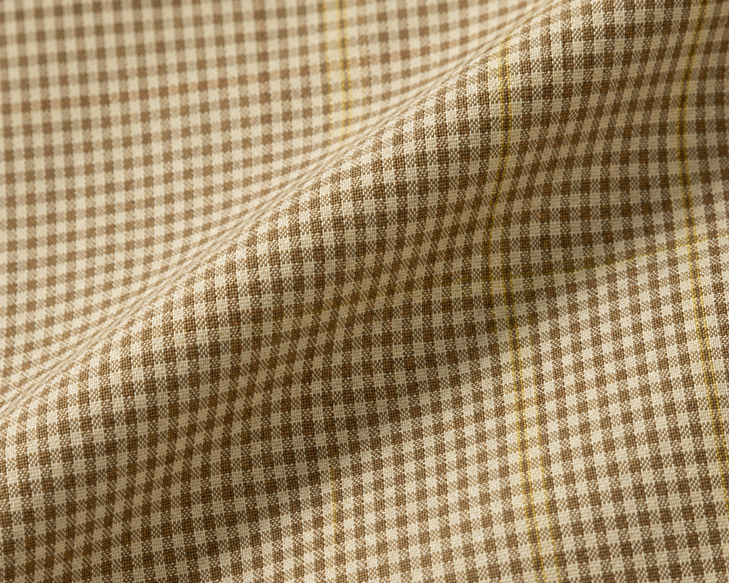 Camel Micro Check Blazer - Beige - M