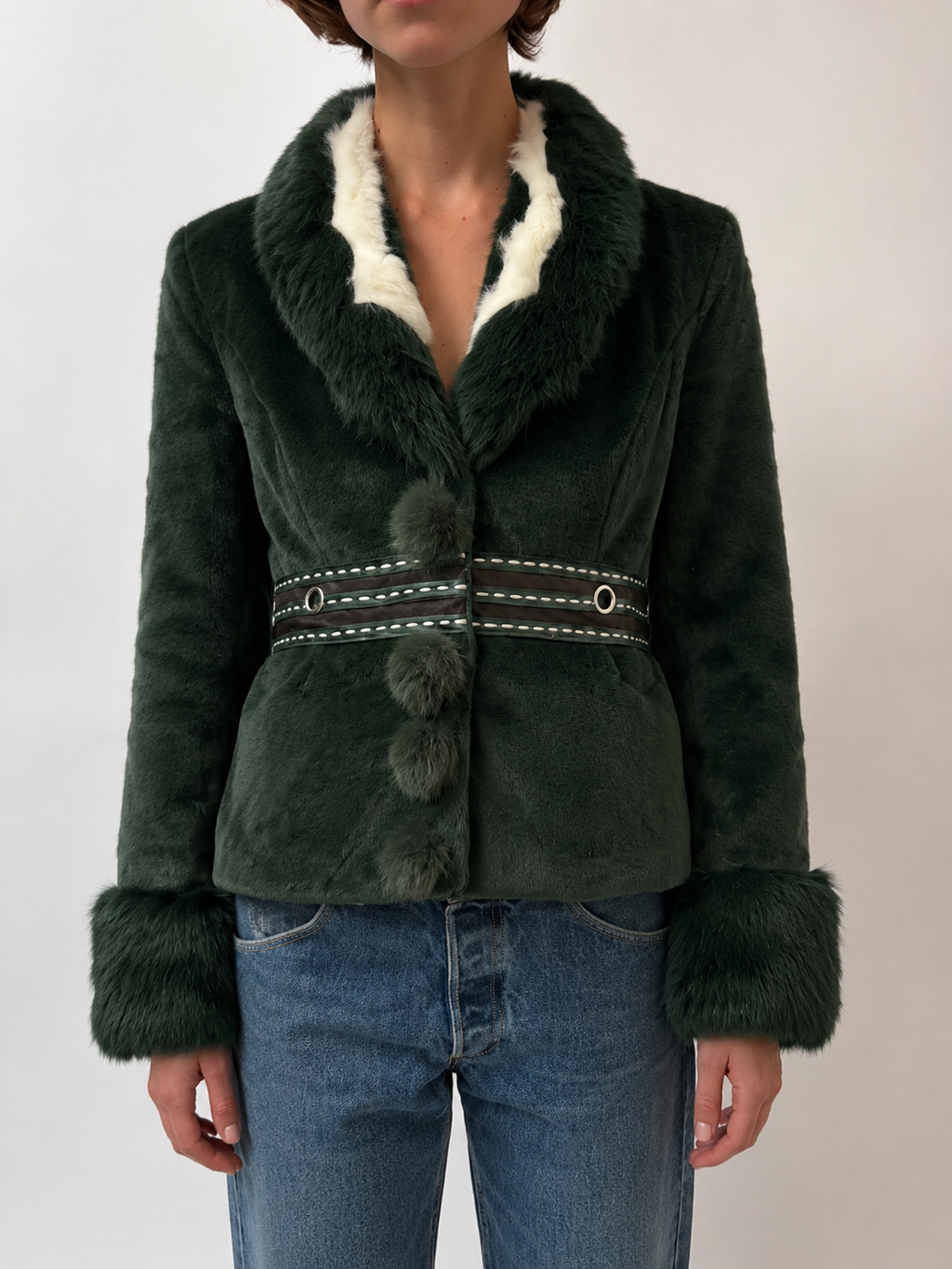 Aspen Faux Fur Jacket - Emerald - S/M