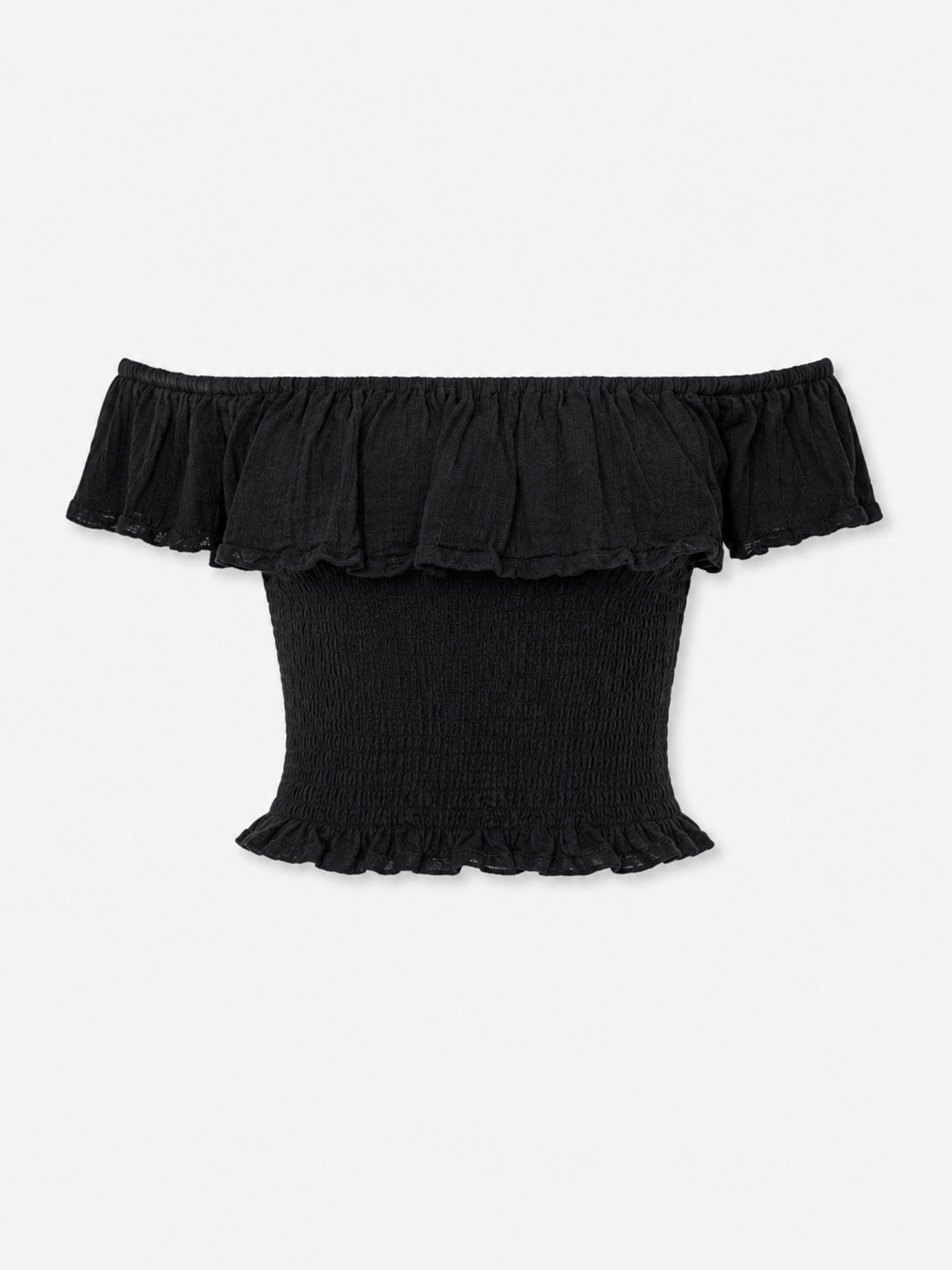 Noir Ruffle Top - Black - S/M