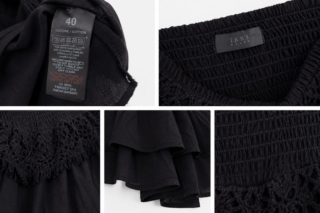 Ruffle Skirt - Black - 40