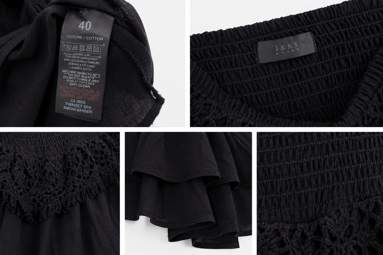 Ruffle Skirt - Black - 40